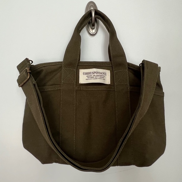 Sézane Mini Tote Bag in Chance Green - Picture 6 of 13